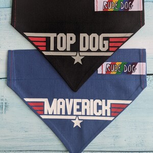 Top Dog Bandana, Over the Collar. Pilot, Miramar, Maverick, Air Force image 3