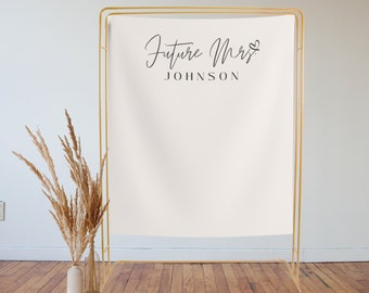 Future Mrs Bridal Shower Backdrop, Bride To Be Bachelorette Backdrop, Miss to Mrs Banner, Engagement Party Backdrop