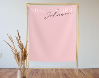 Personalized Bridal Shower Backdrop, Modern Bride To Be Banner