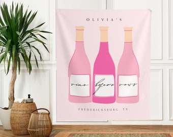 Vino Before Vows Bachelorette Banner, Winery Bachelorette Backdrop, Wine Tasting Photo Backdrop, Napa Bachelorette Party Decor