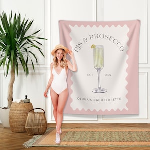 PJs and Prosecco Bachelorette Backdrop, Slumber Party Bachelorette Decor, Brunch and Bubbly Bachelorette Sign, Champagne Campaign Banner