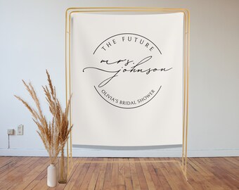 Custom Future Mrs. Backdrop, Bridal Shower Decor, Personalized Banner