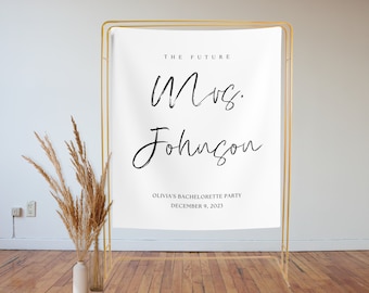 Future Mrs. Backdrop, Bachelorette Bridal Shower Party Decor