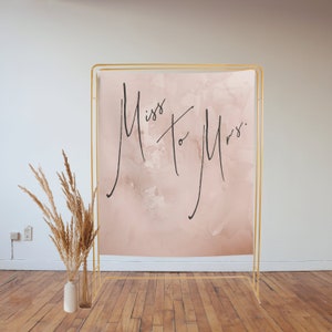 Miss to Mrs Bridal Shower Backdrop, Bride To Be Sign for Bachelorette Party, Bridal Shower Ideas Boho Decor, Watercolor Engagement Banner