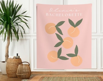 Georgia Peach Bachelorette Photo Backdrop, Just Peachy Bachelorette Party Wall Decor, Savannah Bachelorette Banner, Where My Peaches At