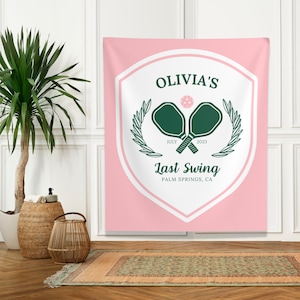 Custom Pickleball Bachelorette Backdrop, Last Swing Custom Banner, Country Club Bachelorette Sign, Preppy Bachelorette Party Decorations