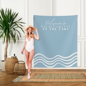 Nautical Bachelorette Backdrop, Lake Life Personalized Backdrop, Cabin Bachelorette Sign, Camp Bachelorette Photo Backdrop, Beach Bach