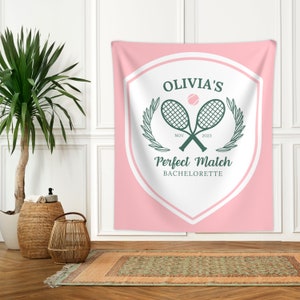 Perfect Match Bachelorette Backdrop, Tennis Theme Custom Banner, Tennis & Tequila Bachelorette Sign, Country Club Bachelorette Party Banner