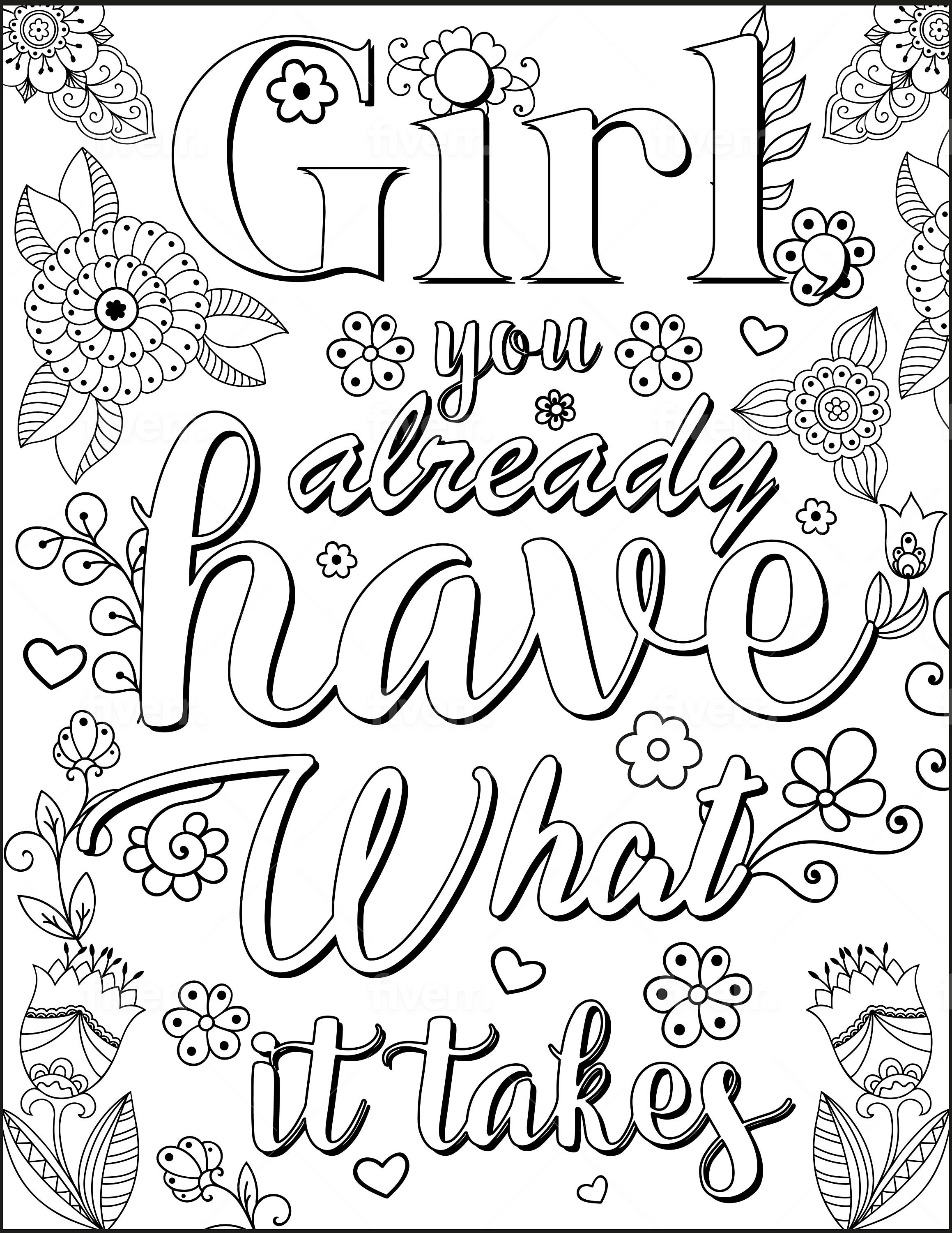 Adult Inspirational Coloring Page Printable 03learn To