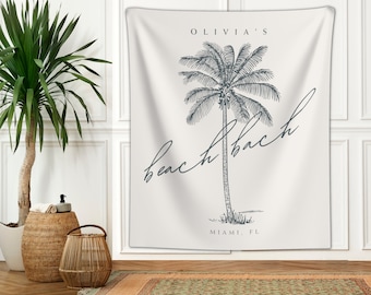 Tropical Palm Bachelorette Backdrop, Beach Party Decor