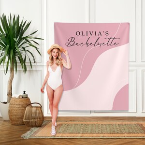 Bachelorette Pink Minimal Photo Backdrop,  Bachelorette Party Wall Decor, Girly Bachelorette Banner, Aesthetic Bachelorette Sign