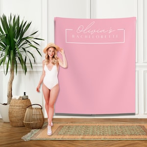Modern Bachelorette Party Custom Backdrop, Minimal Bachelorette Decor Welcome Sign, Bachelorette Party Banner, Minimalist Photo Backdrop
