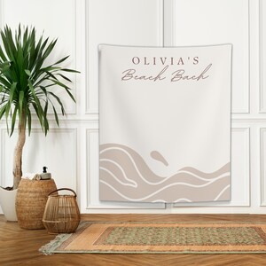 Beach Bachelorette Banner, Palm Springs Bachelorette Backdrop, Miami Bachelorette Photo Backdrop, Beach Bach Bachelorette Party Decor