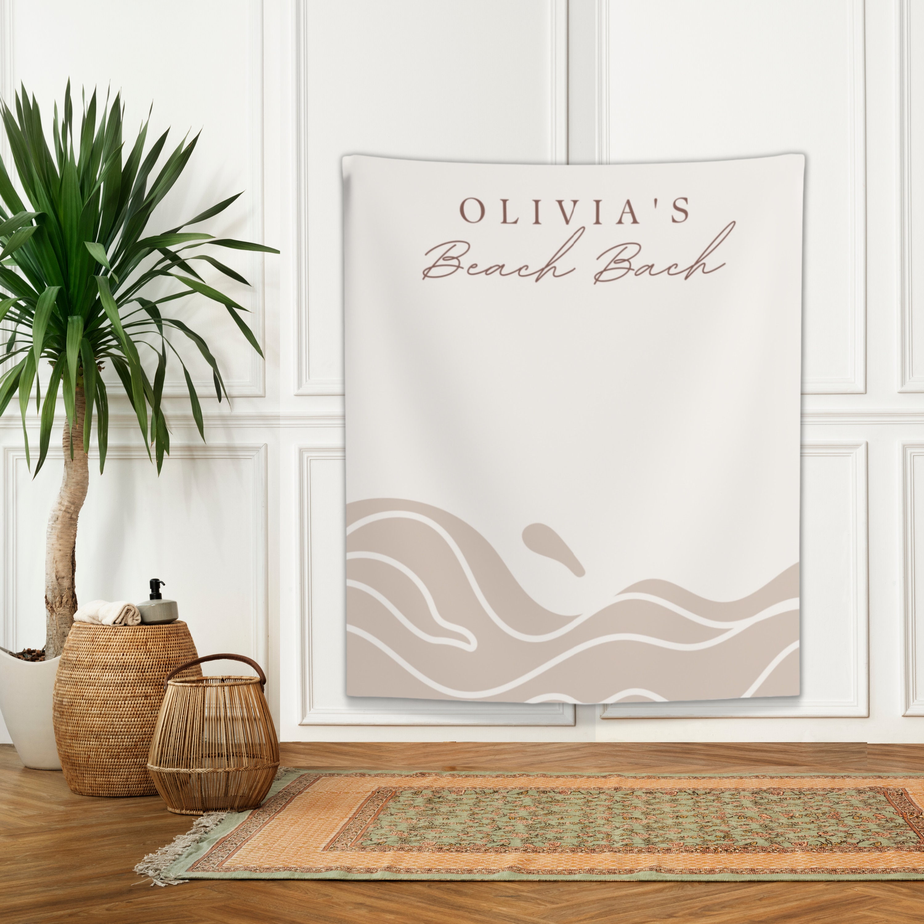 Beach Bachelorette Banner Palm Springs Bachelorette Backdrop Miami Bachelorette Photo Backdrop Beach Bach Bachelorette Party