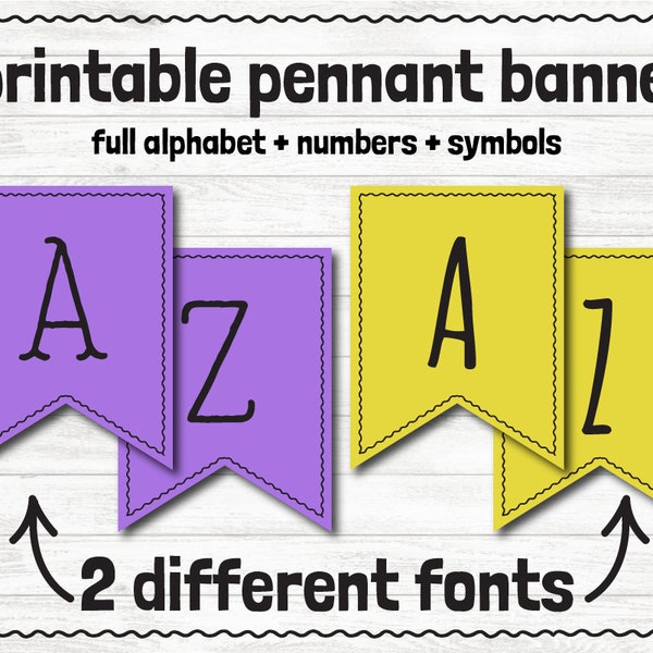 Alphabet Pennant Banner Etsy