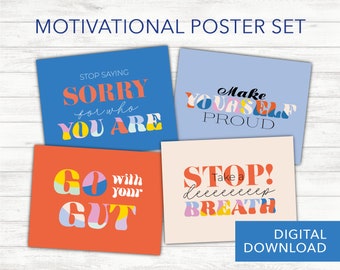Classroom motivation posters, Encouragement prints, Classroom decor, School counselor, Classroom poster, Elementary, decor, Kindness, Growth
