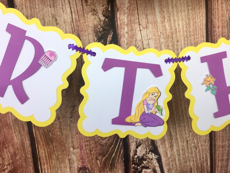 Rapunzel Birthday Banner Rapunzel Party Decorations Rapunzel | Etsy