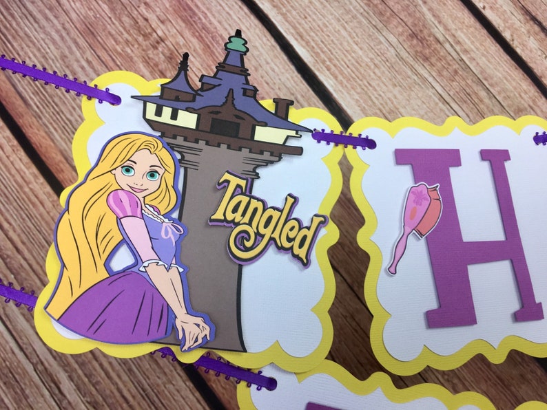 Rapunzel Birthday Banner Rapunzel Party Decorations Rapunzel | Etsy