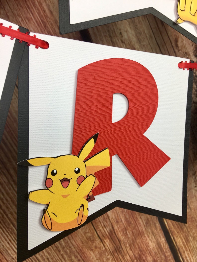 Pokemon Pikachu Banner Birthday Banner Name Banner and More | Etsy