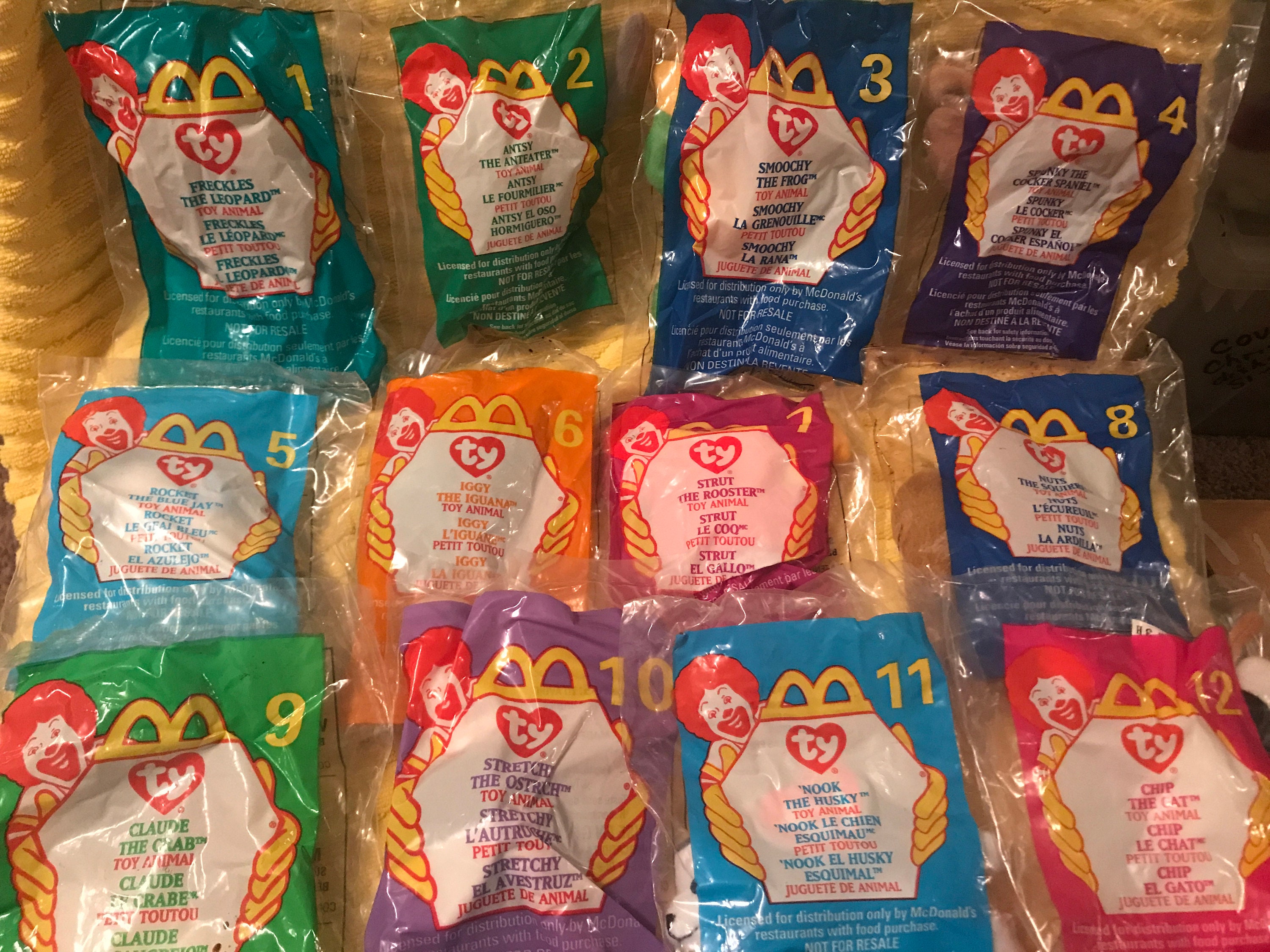 Ty Mini Beanie Babies, Mcdonald Full Set of 10 Etsy
