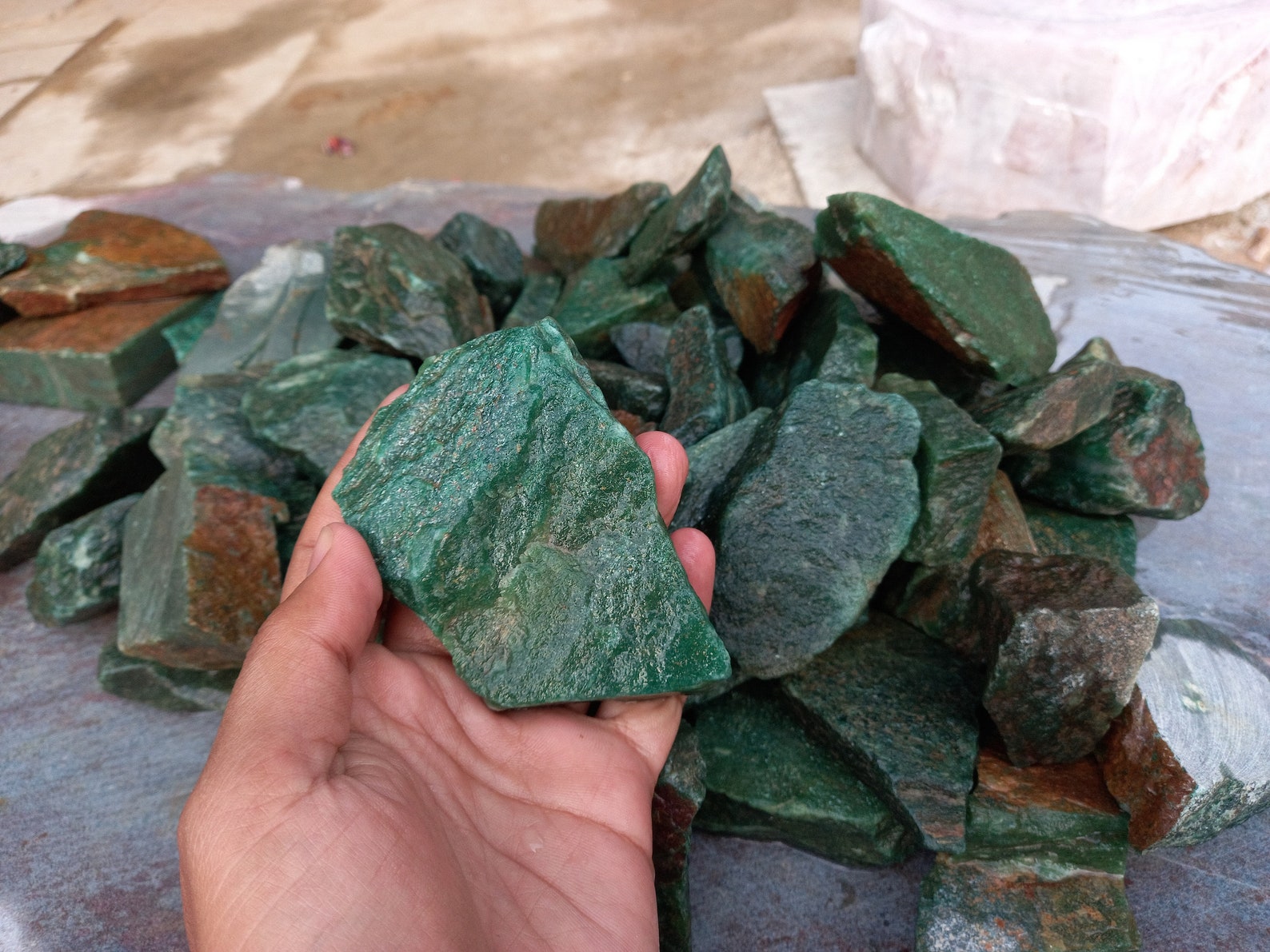 Green Jade Raw Rough Chunks Natural Healing Crystal | Etsy