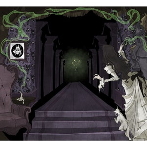 Haunted Mansion / Disneyland / art print / Disney / Fan art / ride / Gothic / goth / spooky / ghost / geeky / geek / nerdy / dark / fun