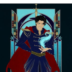 DreaDFully Nouveau: Dorian Havillard / Print / Fan Art / Throne of Glass / TOG / Fantasy / Nerdy / Geeky / Bookish / Sarah J. Maas