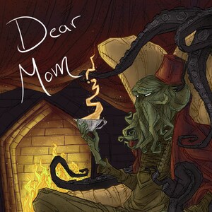 Mama / Karte / Gruß / Cthulhu / Lovecraft / lustig / lustig / humorvoll / dunkler Humor / Unikat / Gothic / Goth / Geeky / Nerdy / Liebe