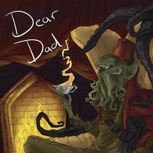 Cthulhu / dad / father / love / card/ funny / hilarious / dark humor / lovecraft / goth / gothic / horror / tea / geeky / greeting / cute