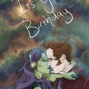 Birthday / love / partner / romantic / greeting / card / funny / hilarious / geeky / nerdy / Guardians of the Galaxy / Gamora / superhero