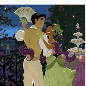 New Orleans / Tiana / Naveen / disney / fan art / Art history / geeky / nerdy / jazz / frog / princess / art / romantic / love / dance