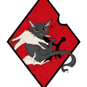Chat / Autocollant / vinyle / imperméable / décalcomanie / chat noir / gothique / goth / kitty / drôle / sorcière / chat dame / effrayant / Halloween / mignon