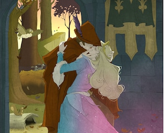 Sleeping Beauty / forest / kiss / medieval / fan art / Art history / geeky / nerdy / price / fairies / princess / art / romantic / classical