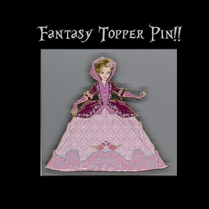 Rococo Belle / Fantasy Topper Pin / Fan Made / Disney / Princess / Beauty and the Beast / Baroque / Dress / Fashion / 18th Century / Cute /