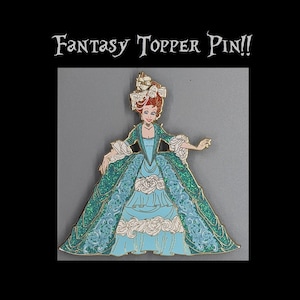 Rococo Ariel / Fantasy Topper Pin / Fan Made / Disney / Princess / The Little Mermaid / Baroque / Dress / Fashion / 18th Century / Cute /