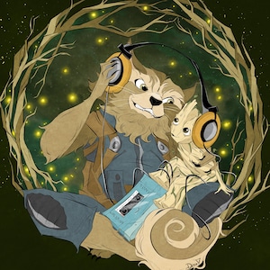 Limited Edition 18 / I am / R-G / Fan Art / Print / guardians / Nerdy / Geeky / superhero / raccoon / cute / music