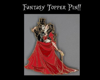 Dark Thrones: Dracula & Mina / Topper Pin / Enamel / Bram Stoker / Horror / Vampire / Monster / Classic / Blood / Dark / Romantic / Love /