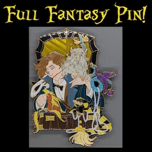 Wizard / Full Fantasy Pin / Magic / Spell / Wand / Hero / Intelligent / Geeky / Nerdy / Bookish / Quirky / Unique / Magical / Beasts / Cute