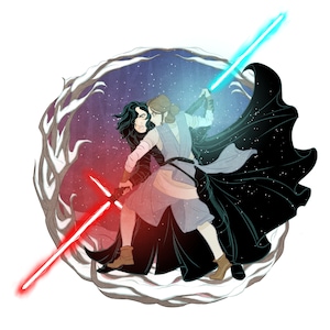 Reylo / Sticker / Vinyle / Disney / bataille / Star Wars / Disney / neige / geeky / nerdy / sith / jedi / Rey / Kylo / yin yang / waylo