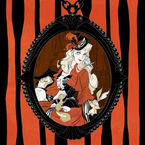 Limited Edition / Night Circus / Vintage / goth / gothic / princess / portrait / Art / locket / fan art