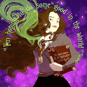 Limited Edition 18 / Magical Inspo: H / HP / Print / Fan Art / Hexe / Buch / Magie / Inspiration / Zitat / feministisch / girl power