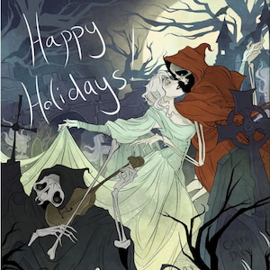 Christmas / holiday / card / funny / hilarious / gothic / goth / unique / geeky / xmas / horror / dark humor / greeting / unique / spooky