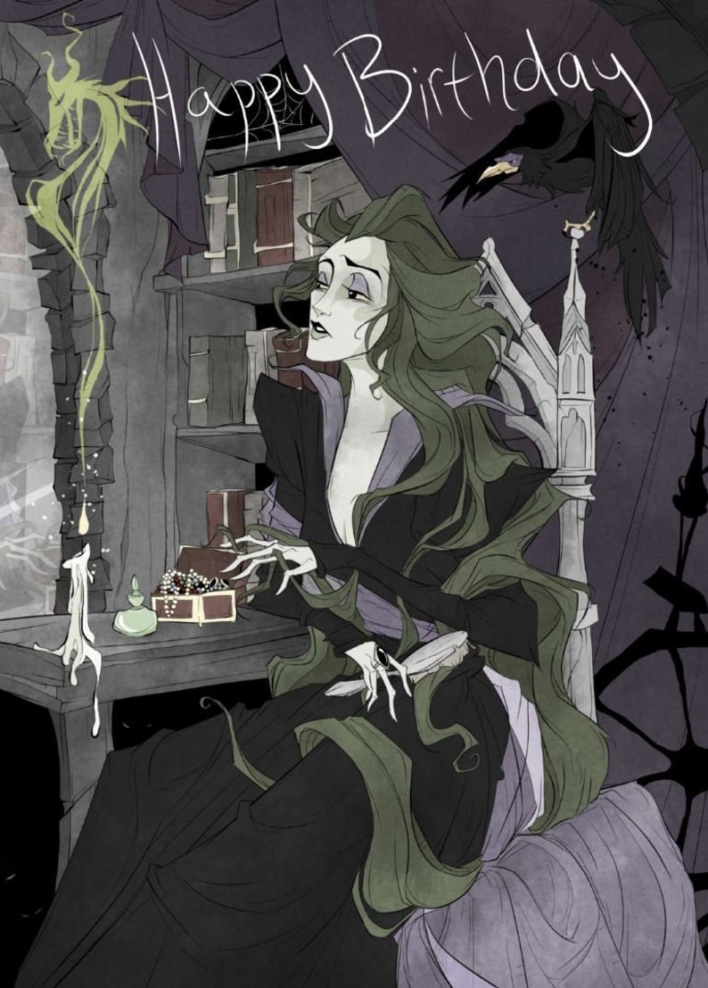 Birthday / Greeting / Card / Maleficent / Disney / Villain / - Etsy