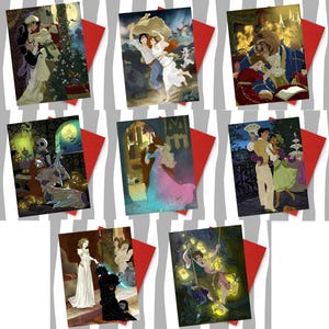 Amore nella storia dell'arte / Arte classica / fan art / Vuoto / auguri / biglietti / scatola / set / principessa / principe / fiaba / nerd / nostalgico
