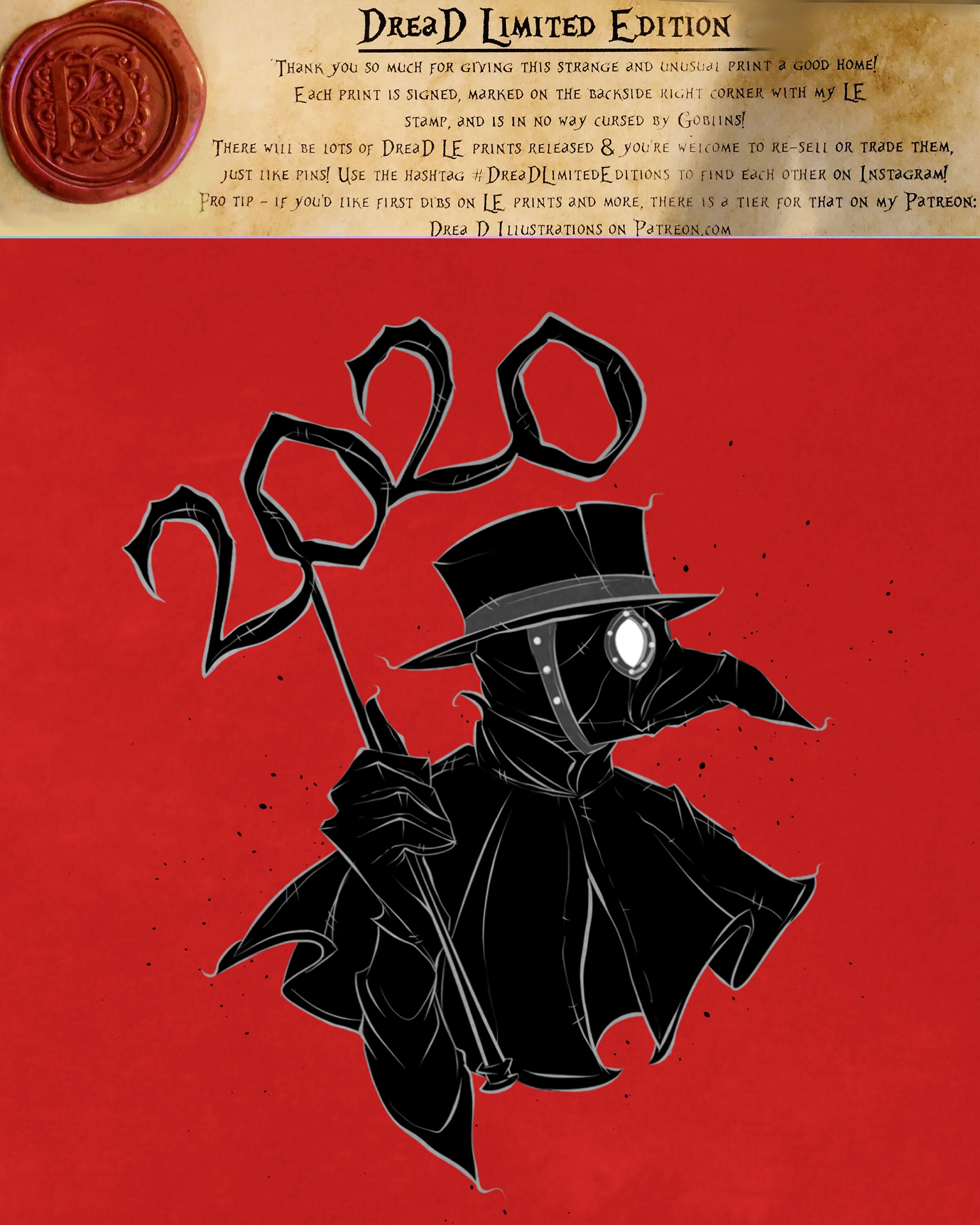 Limited Edition 10 / 2020 / Plague Doctor / Print / Geeky / Nerdy /  Memorial / RIP / Steampunk / Goth / Gothic / Dark Humor / Dark / Vintage -  Etsy, image size:2400x3000