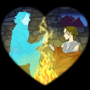 Limited Edition / RP - BS / Fan Art / print / ghost /  romantic / geeky / nerdy / gift