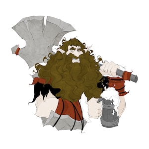 Dave the Cave Troll / Sticker / Vinyl / Wasserfest / Aufkleber / Mythologie / Skandinavisch / Norse / Monster / Kreatur / Berge / Tolkien /
