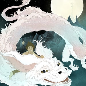 The Neverending Story! / Fan Art / Made in the 80&#39;s / Atreyu / Falkor / Fantasy / Geeky / Nerdy / Classic / Retro / Fun / Cute / Vintage /