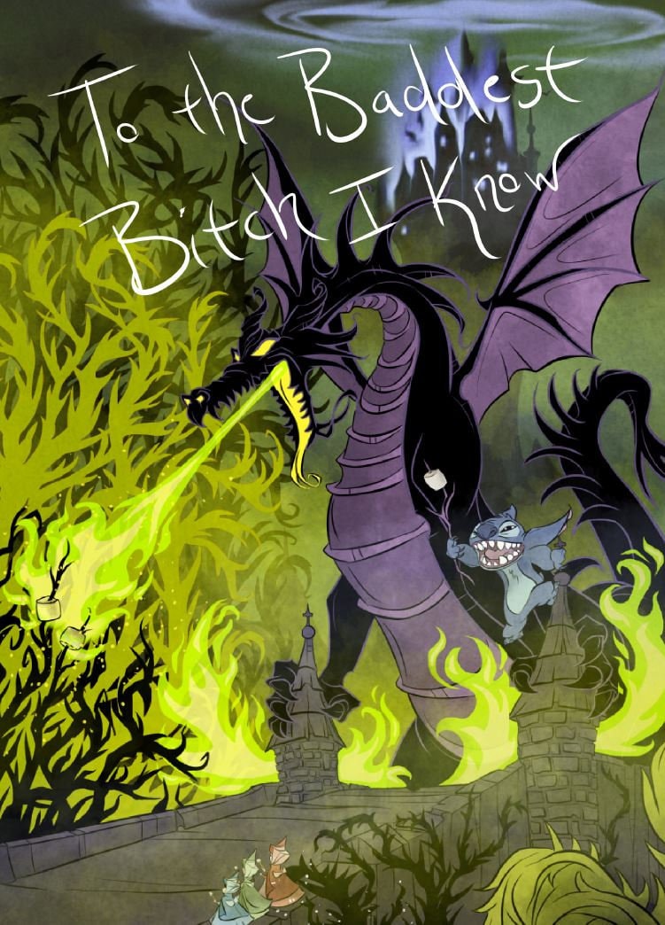 マレフィセント / ドラゴン / スティッチ / グリーティング / カード