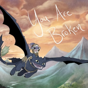 Tandeloos / draak / Steek / wens / kaart / beterschap / Disney / geek / humor / schattig / hilarisch / grappig / liefde / vriendschap / BFF
